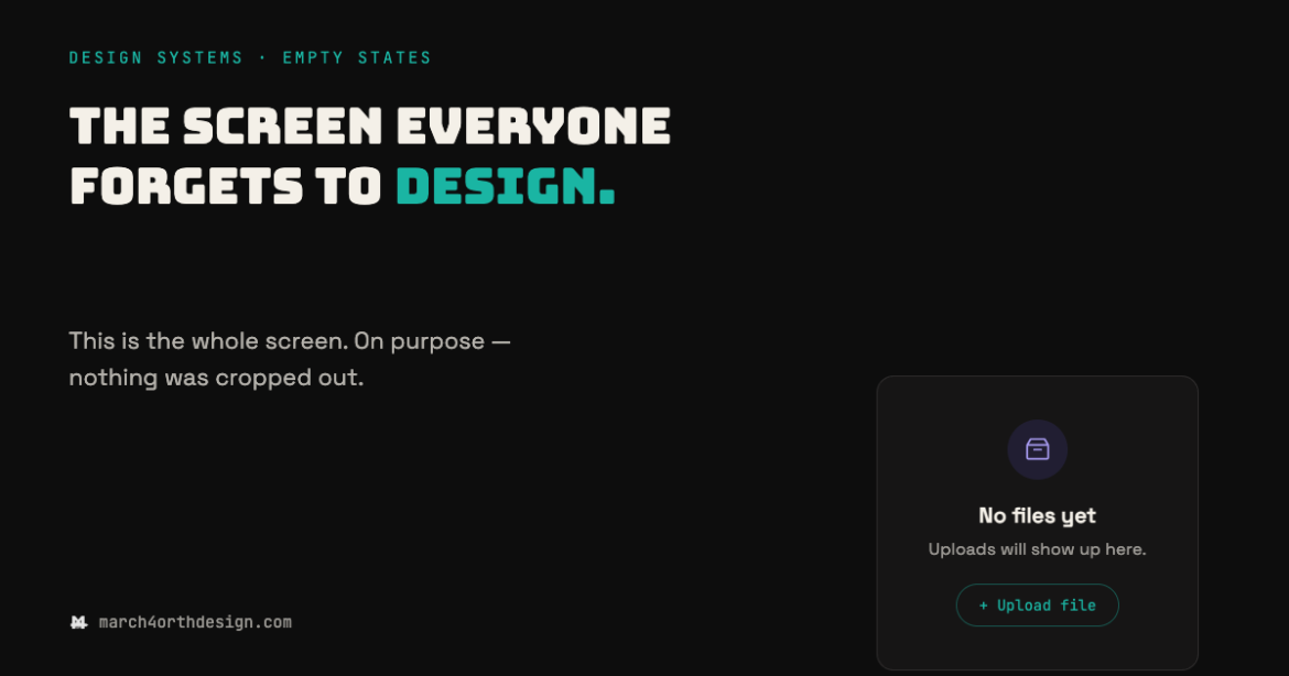 empty states: the screen everyone forgets to design