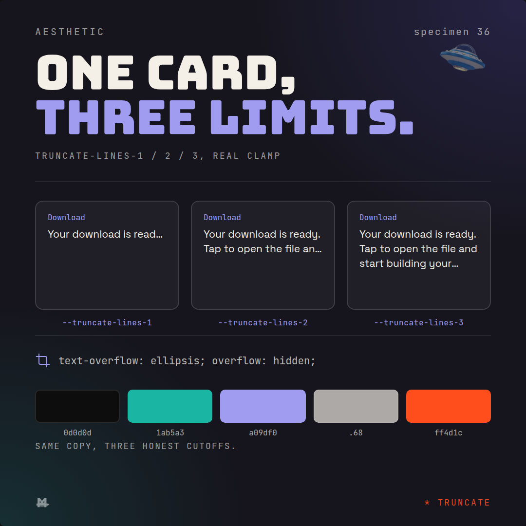 truncation tokens: the line limit nobody named — specimen