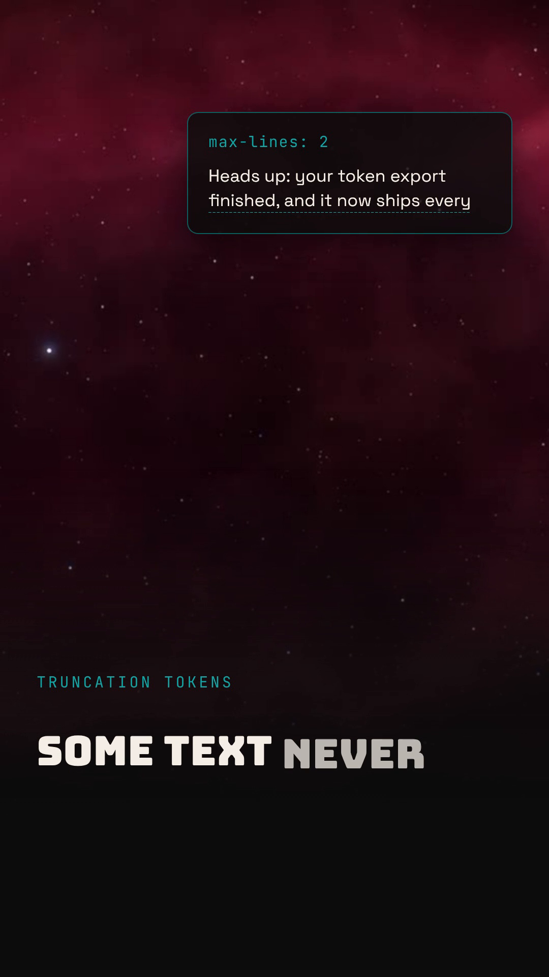 truncation tokens: the line limit nobody named — reel poster