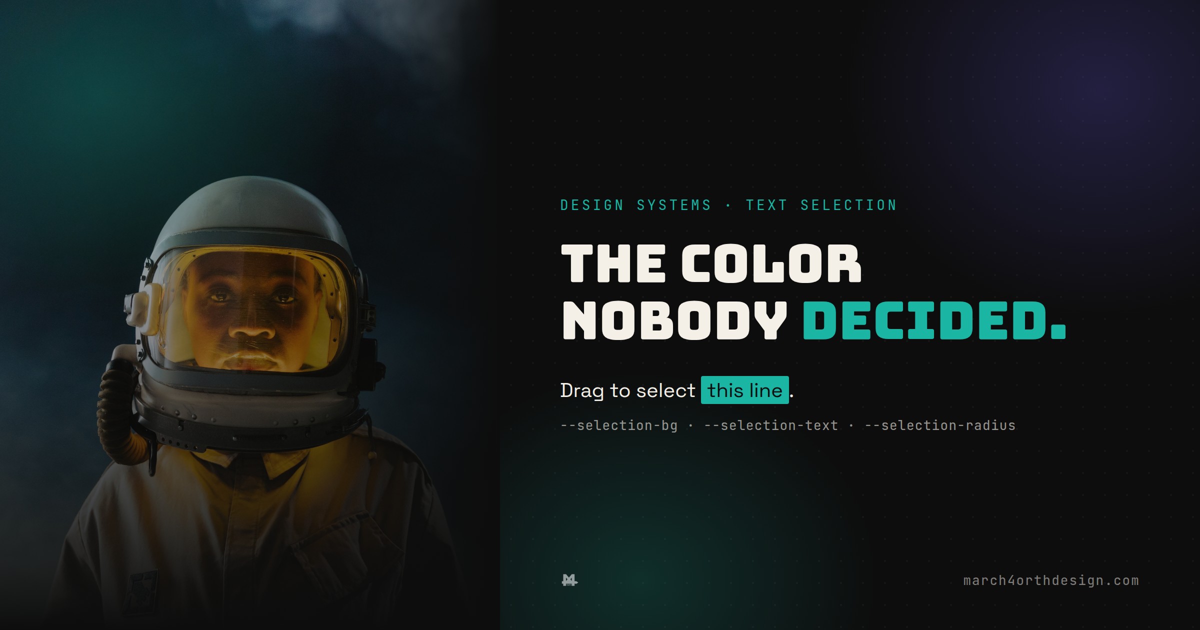 text selection tokens: the color nobody decided
