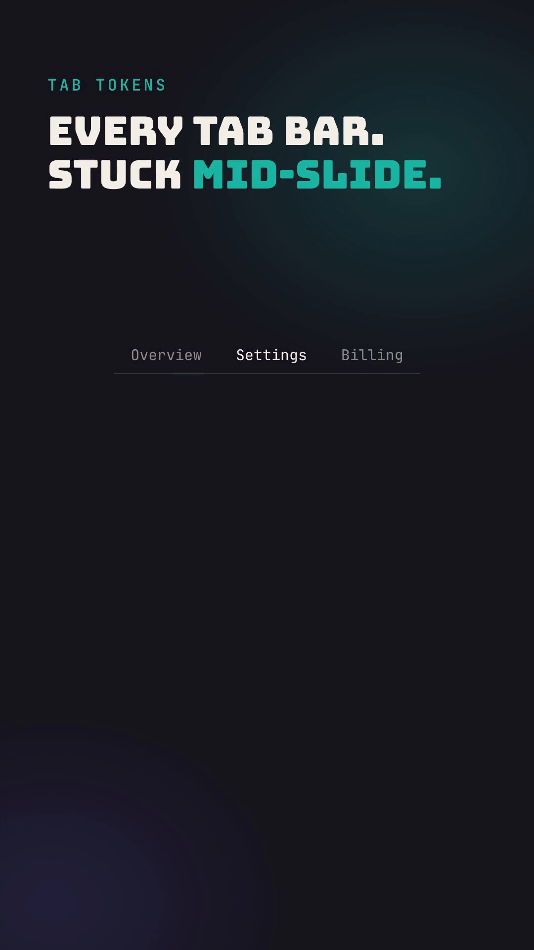 tabs tokens: the underline isn't deciding anything on its own — reel poster